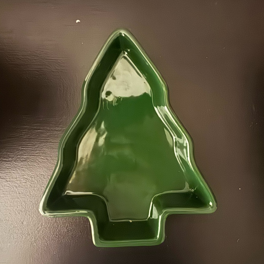 Ashland Green Christmas Tree Shaped Dish